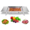 3 In 1 Foldable Charcoal Grill Fire Pit Slow Cooker 2-3 People Portable Camping Grill Stainless Steel BBQ Grill for Camping Tailgating Yard