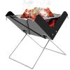 Foldable BBQ Grill Charcoal Barbecue Portable X Grill Tabletop Outdoor Smoker BBQ for Camping Picnic Outdoor Party