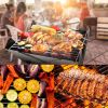 Foldable BBQ Grill Charcoal Barbecue Portable X Grill Tabletop Outdoor Smoker BBQ for Camping Picnic Outdoor Party