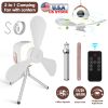 Tent Ceiling Fan with Light Tripod Stand 7200mah Rechargeable Battery Operated Hanging Canopy Fan with Remote Control 4 Wind Speeds 3 Brightness