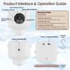 Tent Ceiling Fan with Light Tripod Stand 7200mah Rechargeable Battery Operated Hanging Canopy Fan with Remote Control 4 Wind Speeds 3 Brightness