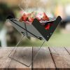 Foldable BBQ Grill Charcoal Barbecue Portable X Grill Tabletop Outdoor Smoker BBQ for Camping Picnic Outdoor Party