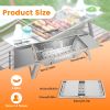 3 In 1 Foldable Charcoal Grill Fire Pit Slow Cooker 2-3 People Portable Camping Grill Stainless Steel BBQ Grill for Camping Tailgating Yard