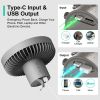 Camping Fan with Lantern 10000mAh Rechargeable Battery Powered Portable Tripod Fan for Tent with Hanging Hook Carabiner Emergency Power Bank Desk Fan