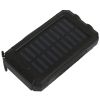 10000mAh Solar Power Bank External Battery Pack Dual USB Ports Outdoor Charger with Battery Indicators SOS LED Lights Compass Camping Hiking