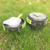 9Pcs Camping Cooking Ware Set Camping Stove Cookware Kit Aluminum Pot Pans Set for Hiking Picnic Outdoor