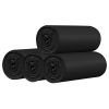 4 Rolls Black Garbage Bags 5.3 Gallons Unscented Disposable Trash Bags Portable Leak Resistant Trash Can Liners for Bathroom Office Kitchen Bedroom Ca
