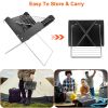 Foldable BBQ Grill Charcoal Barbecue Portable X Grill Tabletop Outdoor Smoker BBQ for Camping Picnic Outdoor Party