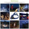 25000 LM Headlamp LED Tactical Headlight Zoomable Flashlight Torch w/Charges Camping