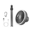 Camping Fan with Lantern 10000mAh Rechargeable Battery Powered Portable Tripod Fan for Tent with Hanging Hook Carabiner Emergency Power Bank Desk Fan