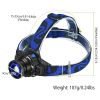 25000 LM Headlamp LED Tactical Headlight Zoomable Flashlight Torch w/Charges Camping