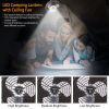 10400mah Portable Camping Fan with LED Light Rechargeable Tripod Tent Hanging Fan Lantern Portable Foldable Oscillating Table Fan with 3 Brightness 4