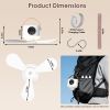 Tent Ceiling Fan with Light 7200mah Rechargeable Battery Operated Hanging Canopy Fan with Remote Control 4 Wind Speeds 3 Brightness