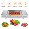 3 In 1 Foldable Charcoal Grill Fire Pit Slow Cooker 2-3 People Portable Camping Grill Stainless Steel BBQ Grill for Camping Tailgating Yard