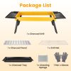Portable Folding Charcoal Grill Stainless Steel Camping BBQ Grill with Side Panels Compact Tabletop Barbecue Grill with Carry Handle for Picnic Backya