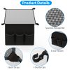 Hanging Storage Net for 35.43x23.62 Camping Table Under Table Folding Net Bag Tear-Resistant with 3 Side Pockets 4 Corner Clips for Camping Hiking Fis