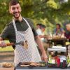 Utensil Caddy Metal Grill Caddy with Paper Towel Holders Utensil Holder	for Outdoor Picnic Barbecue Camping Grilling Tools Storage Organizer Barbecue