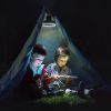 Camping Fan with Lantern 10000mAh Rechargeable Battery Powered Portable Tripod Fan for Tent with Hanging Hook Carabiner Emergency Power Bank Desk Fan