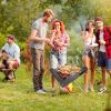 Foldable BBQ Grill Charcoal Barbecue Portable X Grill Tabletop Outdoor Smoker BBQ for Camping Picnic Outdoor Party