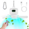 2 In 1 Portable Camping Fan with LED Lantern 8000mAh Battery Powered Tent Fan with Carabiner Digital Display 4 Speeds 4 Timer Settings for Camping Can