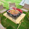 Portable Charcoal Grill Outdoor Tabletop Grill Small Barbecue Smoker Folding BBQ Grill with Lid for Backyard Camping Picnics Beach