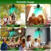 Portable Camping Ceiling LED Fan 5200mAh USB Battery Powered Hanging Tent Lantern Fan Power Bank with 3 Fan Speed 3 Light Brightness Smart Timer Displ
