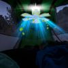 2 In 1 Portable Camping Fan with LED Lantern 8000mAh Battery Powered Tent Fan with Carabiner Digital Display 4 Speeds 4 Timer Settings for Camping Can