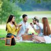 Solar Camping Fan With LED Lantern 5200mAh Rechargeable Battery Operated Portable Fan with Emergency Power Bank 4 Wind Speeds 3 Light Modes 3 Timers f