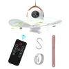 Tent Ceiling Fan with Light 7200mah Rechargeable Battery Operated Hanging Canopy Fan with Remote Control 4 Wind Speeds 3 Brightness