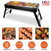 Foldable Charcoal BBQ Grill Stainless Steel Grill Net Easy Setup Portable Tabletop Barbecue Grill for Camping Picnic Outdoor Party Backyard