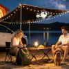 Tent Ceiling Fan with Light 7200mah Rechargeable Battery Operated Hanging Canopy Fan with Remote Control 4 Wind Speeds 3 Brightness