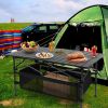 Folding Camping Table Portable Lightweight Aluminum Roll-up Picnic BBQ Desk with Carrying Bag Heavy Duty Outdoor Beach Backyard Party Patio