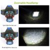 25000 LM Headlamp LED Tactical Headlight Zoomable Flashlight Torch w/Charges Camping