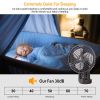 10400mah Portable Camping Fan with LED Light Rechargeable Tripod Tent Hanging Fan Lantern Portable Foldable Oscillating Table Fan with 3 Brightness 4
