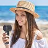 100 Speed Handheld Fan With Ice Cooler High Speed Turbo Fan 3000mAh Rechargeable Hand Fan with LCD Display for Travel Camping Beach Outdoor