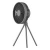 Portable Camping Fan Rechargeable Battery Powered Foldable Tripod Fan for Tent with Hanging Hook Carabiner Personal Desk Fan with 3 Speed Setting for