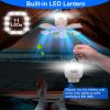 2 In 1 Portable Camping Fan with LED Lantern 8000mAh Battery Powered Tent Fan with Carabiner Digital Display 4 Speeds 4 Timer Settings for Camping Can