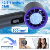 100 Speed Handheld Fan With Ice Cooler High Speed Turbo Fan 3000mAh Rechargeable Hand Fan with LCD Display for Travel Camping Beach Outdoor