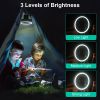 Camping Fan with Lantern 10000mAh Rechargeable Battery Powered Portable Tripod Fan for Tent with Hanging Hook Carabiner Emergency Power Bank Desk Fan