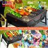 Portable BBQ Grill Foldable Charcoal Grill Lightweight Smoker Grill for Camping Picnics Garden Grilling