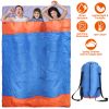 2 People Sleeping Bag for Adult Kids Lightweight Water Resistant Camping Cotton Liner Cold Warm Weather Indoor Outdoor Use 3 Season with Sack for Spri