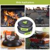 9Pcs Camping Cooking Ware Set Camping Stove Cookware Kit Aluminum Pot Pans Set for Hiking Picnic Outdoor