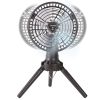 10400mah Portable Camping Fan with LED Light Rechargeable Tripod Tent Hanging Fan Lantern Portable Foldable Oscillating Table Fan with 3 Brightness 4