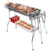 Foldable BBQ Grill Portable Charcoal Barbeque Grill Stainless Steel BBQ Grill For Picnic Camping Backyard Cooking