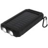 10000mAh Solar Power Bank External Battery Pack Dual USB Ports Outdoor Charger with Battery Indicators SOS LED Lights Compass Camping Hiking