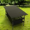 Folding Camping Table Portable Lightweight Aluminum Roll-up Picnic BBQ Desk with Carrying Bag Heavy Duty Outdoor Beach Backyard Party Patio
