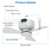 2 In 1 Portable Camping Fan with LED Lantern 8000mAh Battery Powered Tent Fan with Carabiner Digital Display 4 Speeds 4 Timer Settings for Camping Can