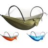 Camping Hammock with Mosquito Net 3-in-1 Portable Hammock Tent with BuiltIn Mosquito Net Dual-Way Zippers 440lbs Capacity Attached Storage Pocket for