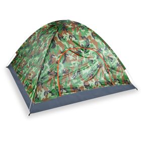 4 Persons Camping Waterproof Tent Pop Up Tent Instant Setup Tent w/2 Mosquito Net Doors Carrying Bag Folding 4 Seasons for Hiking Climbing Adventure F (Color: Camouflage)