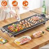 1500W Electric Barbecue Grill Hot Plate Cooking BBQ Griddle Non-Stick Table Top Grill Griddle for Indoor Outdoor Camping Picnic